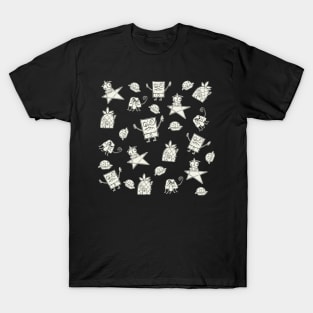 Doodle Bob Pattern T-Shirt